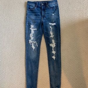 Ripped American Eagle Jeggings